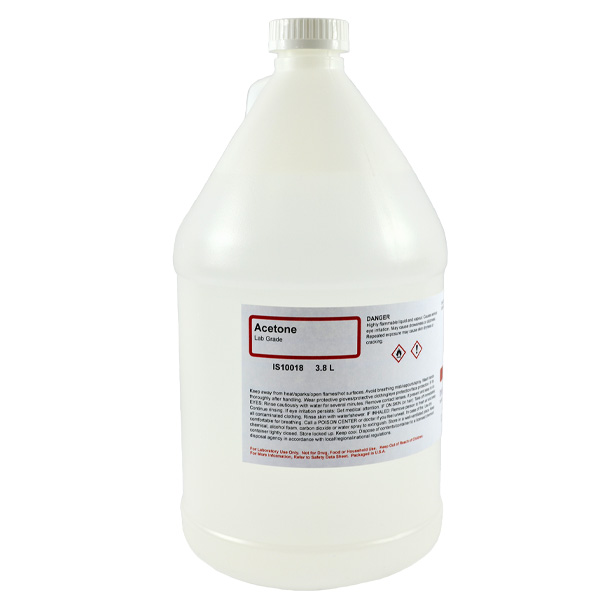 Acetone, Lab Grade, 3.8L