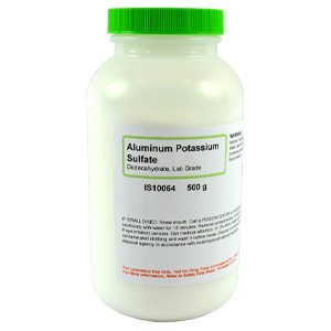 Aluminum Potassium Sulfate 12-Hydrate, Lab Grade, 500g