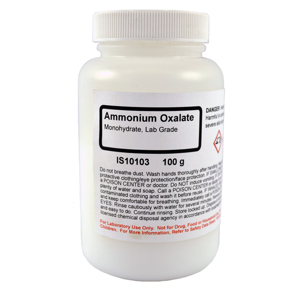 Ammonium Oxalate Monohydrate, Lab Grade, 100g