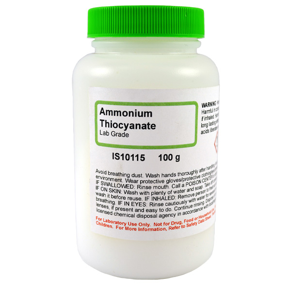 Ammonium Thiocyanate, Lab Grade, 100g