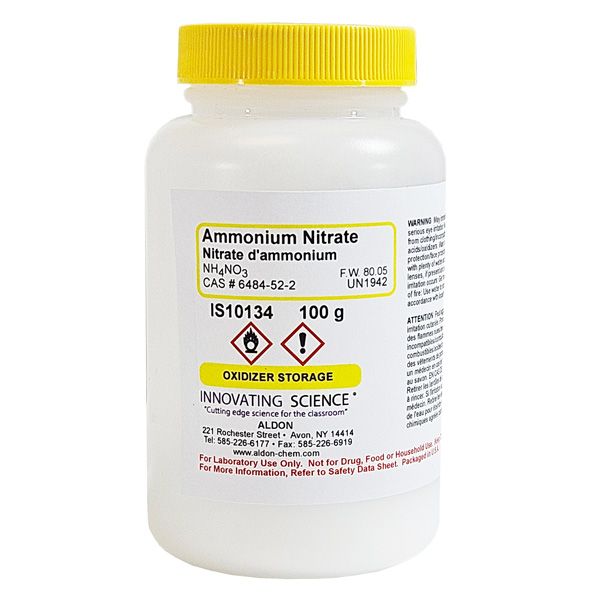 Ammonium Nitrate Granular, Lab Grade, 100g