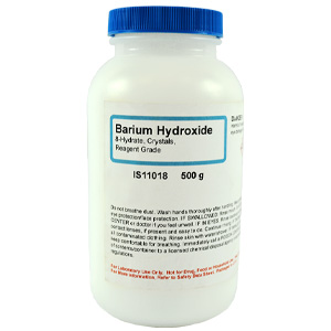 Barium Hydroxide Crystals, Reagent Grade, 500g