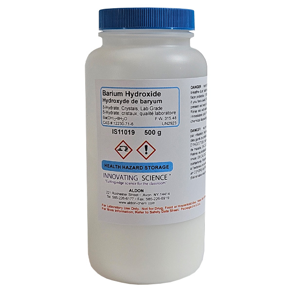 Barium Hydroxide 8-Hydrate, Lab Grade, 500g
