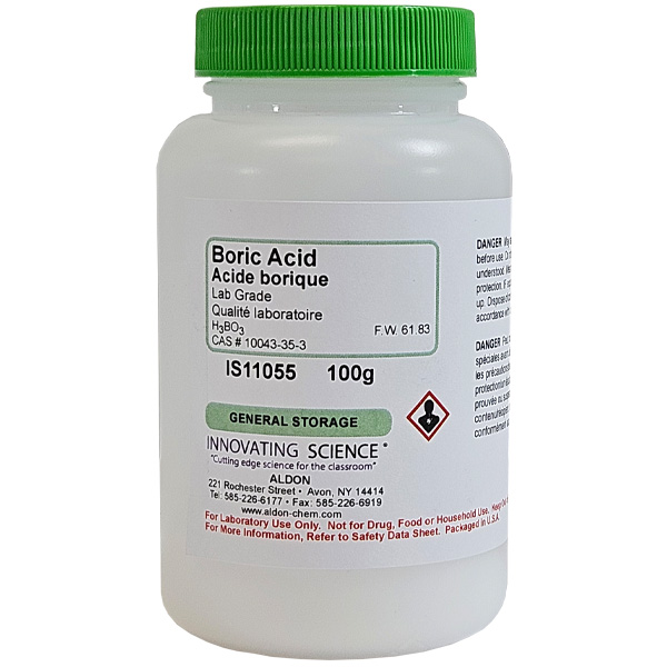 Boric Acid Crystals, Lab Grade, 100g