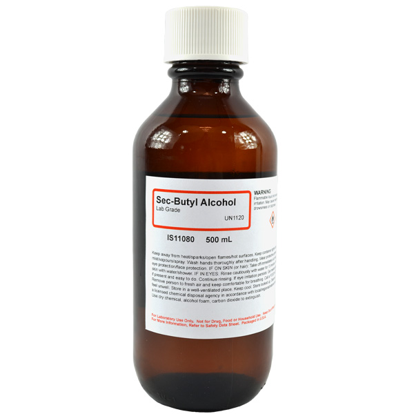 sec-Butyl Alcohol, Lab Grade, 500mL