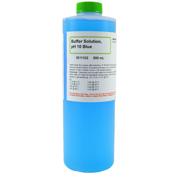 Buffer Solution, pH 10, Blue, 500mL