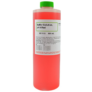 Buffer Solution, pH 4, Red, 500mL
