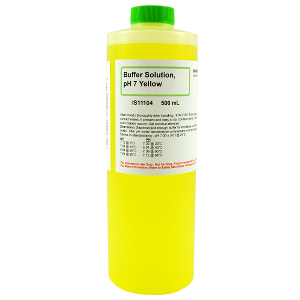 Buffer Solution, pH 7, Yellow, 500mL