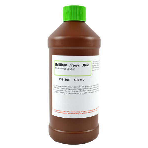 Brilliant Cresyl Blue 1% Solution, 500mL