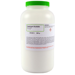 Calcium Acetate Monohydrate, Lab Grade, 500g
