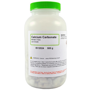 Calcium Carbonate, Marble Chips, Lab Grade, 500g