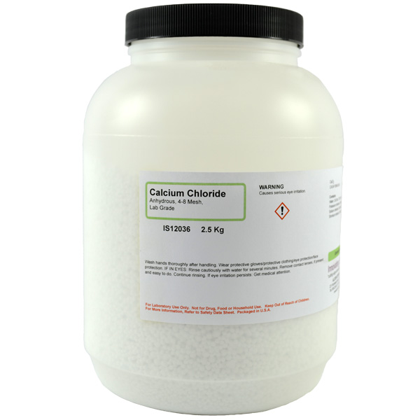 Calcium Chloride Anyhdrouse (4-8 mesh), Lab Grade, 2.5Kg