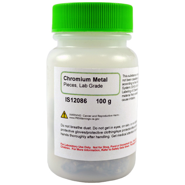 Chromium Metal Pieces, Lab Grade, 100g