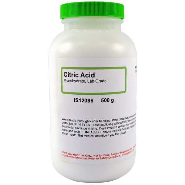Citric Acid Monohydrate, Lab Grade, 500g