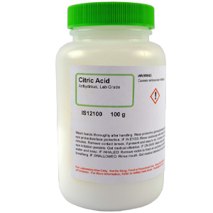 Citric Acid Anhydrous, Lab Grade, 100g