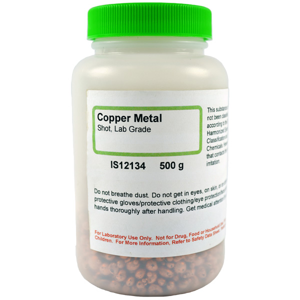 Copper Metal Shot, Lab Grade, 500g