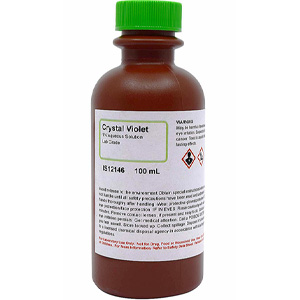 Crystal Violet 1% Aqueous Solution, Lab Grade, 100mL
