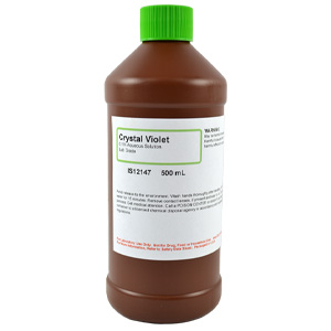 Crystal Violet 0.1% Aqueous Solution, Lab Grade, 500mL