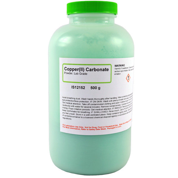 Copper (II) Carbonate Powder, Lab Grade, 500g