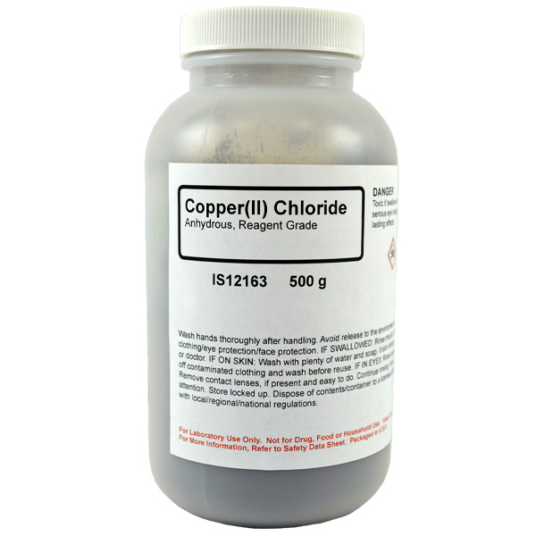 Copper (II) Chloride Anhydrous, Reagent Grade, 500g