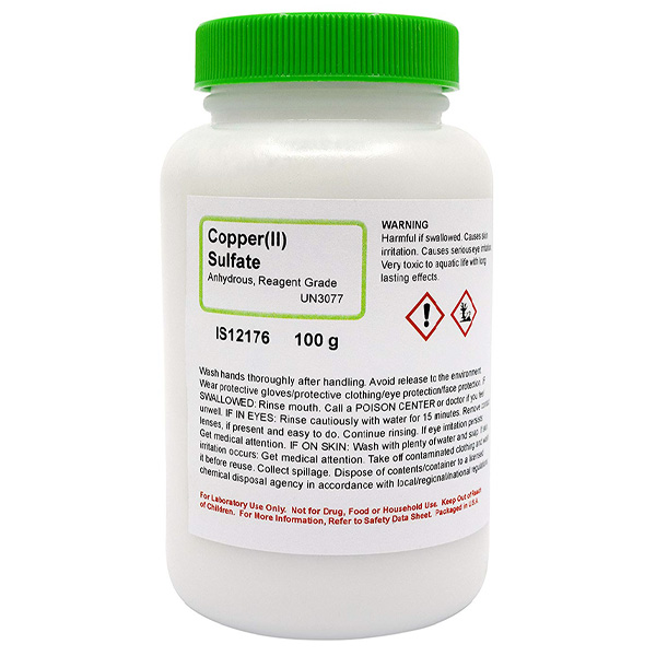 Copper (II) Sulfate Anyhdrous, Reagent Grade, 100g