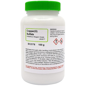Copper (II) Sulfate Anyhdrous, Reagent Grade, 100g