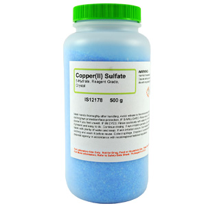 Copper (II) Sulfate 5-Hydrate Crystals, Reagent Grade, 500g
