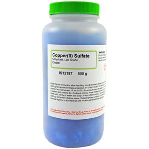 Copper (II) Sulfate 5-Hydrate Crystals, Lab Grade, 500g