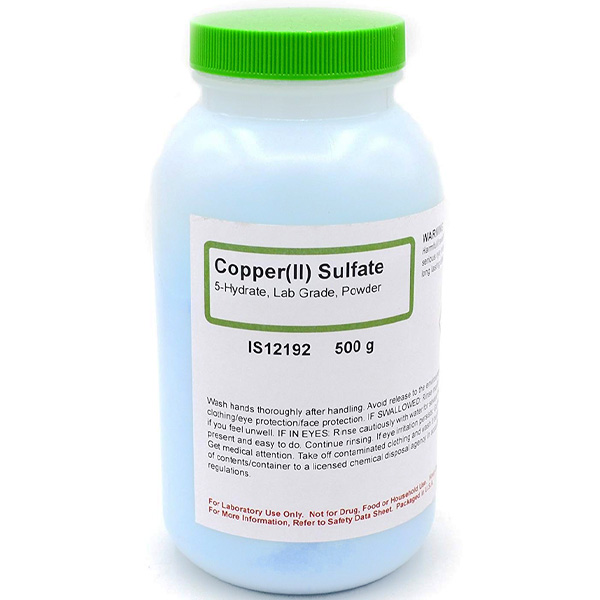 Copper (II) Sulfate 5-Hydrate Powder, Lab Grade, 500g