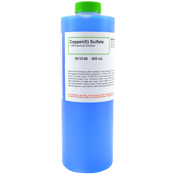 Copper (II) Sulfate 1M Solution, 500mL
