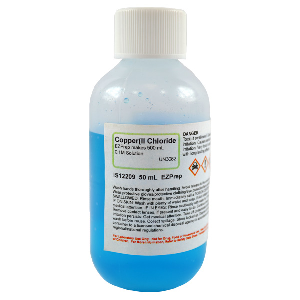 Copper (II) Chloride Concentrate, Makes 500mL of 0.1M Solution