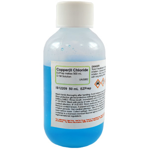 Copper (II) Chloride Concentrate, Makes 500mL of 0.1M Solution