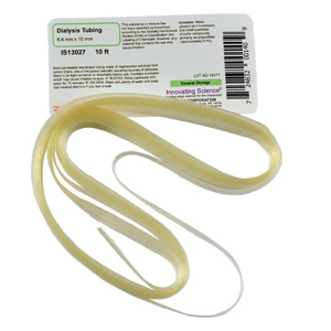 Dialysis Tubing, 6.4mm x 10mm, 10ft