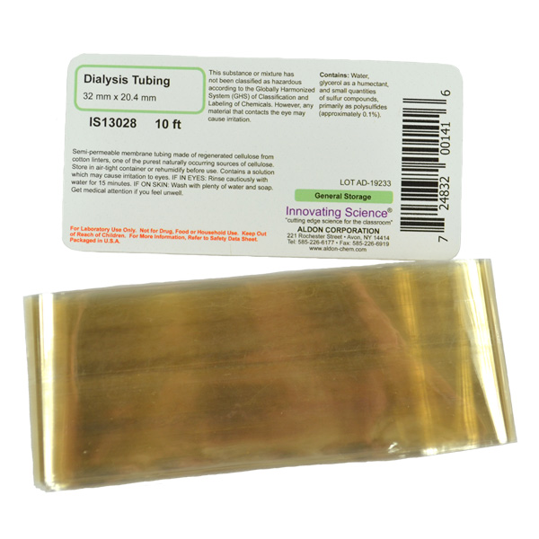 Dialysis Tubing, 32mm x 20.4mm, 10ft