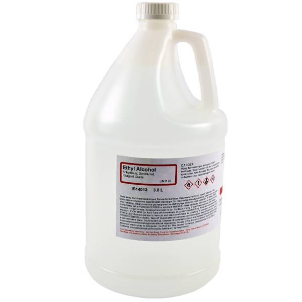 Ethyl Alcohol, Anhydrous Denatured, Reagent Grade, 3.8L