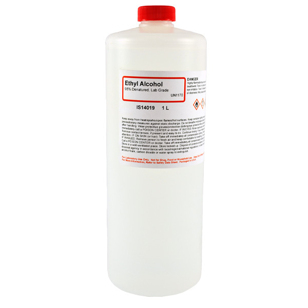 Ethyl Alcohol, 95% Denatured, Lab Grade, 1L