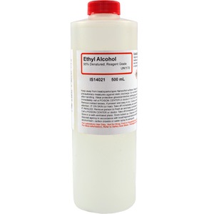 Ethyl Alcohol, 95% Denatured, Reagent Grade, 500mL