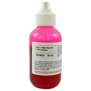 FD&C Dye, Red #3, 50mL