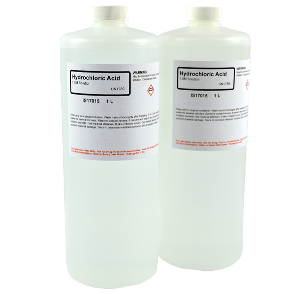 Hydrochloric Acid 1M Solution, 2 x 1L