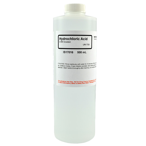 Hydrochloric Acid 0.5M Solution, 500mL