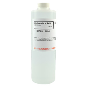 Hydrochloric Acid 0.5M Solution, 500mL