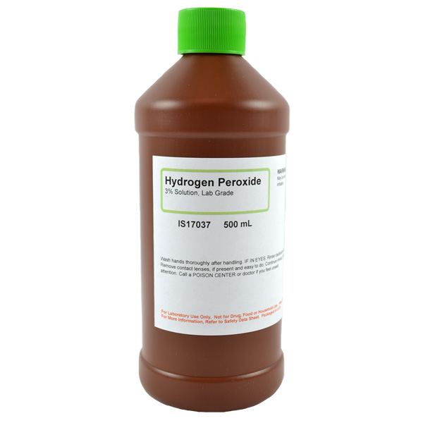 Hydrogen Peroxide 3%, Lab Grade, 500mL