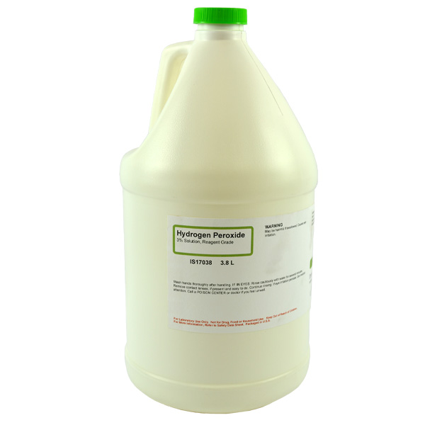 Hydrogen Peroxide 3%, Reagent Grade, 3.8L