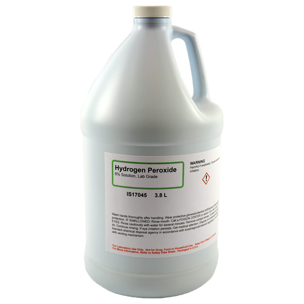 Hydrogen Peroxide 6%, Lab Grade, 3.8L