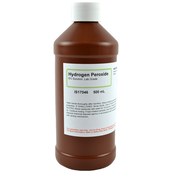 Hydrogen Peroxide 6%, Lab Grade, 500mL