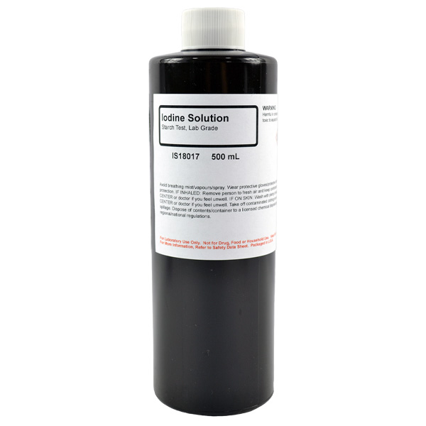 Iodine Solution (Starch Test), Lab Grade, 500mL