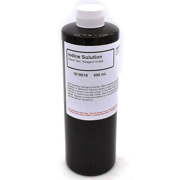 Iodine Solution (Starch Test), Reagent Grade, 500mL