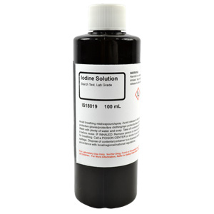 Iodine Solution (Starch Test), Lab Grade, 100mL