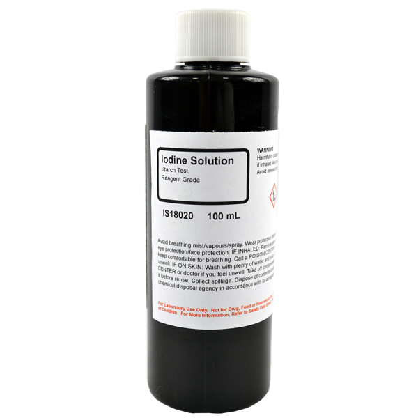 Iodine Solution (Starch Test), Reagent Grade, 100mL