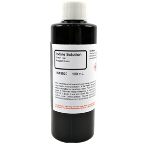 Iodine Solution (Starch Test), Reagent Grade, 100mL